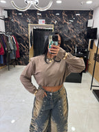 Maglia crop Spallina