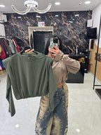 Maglia crop Spallina
