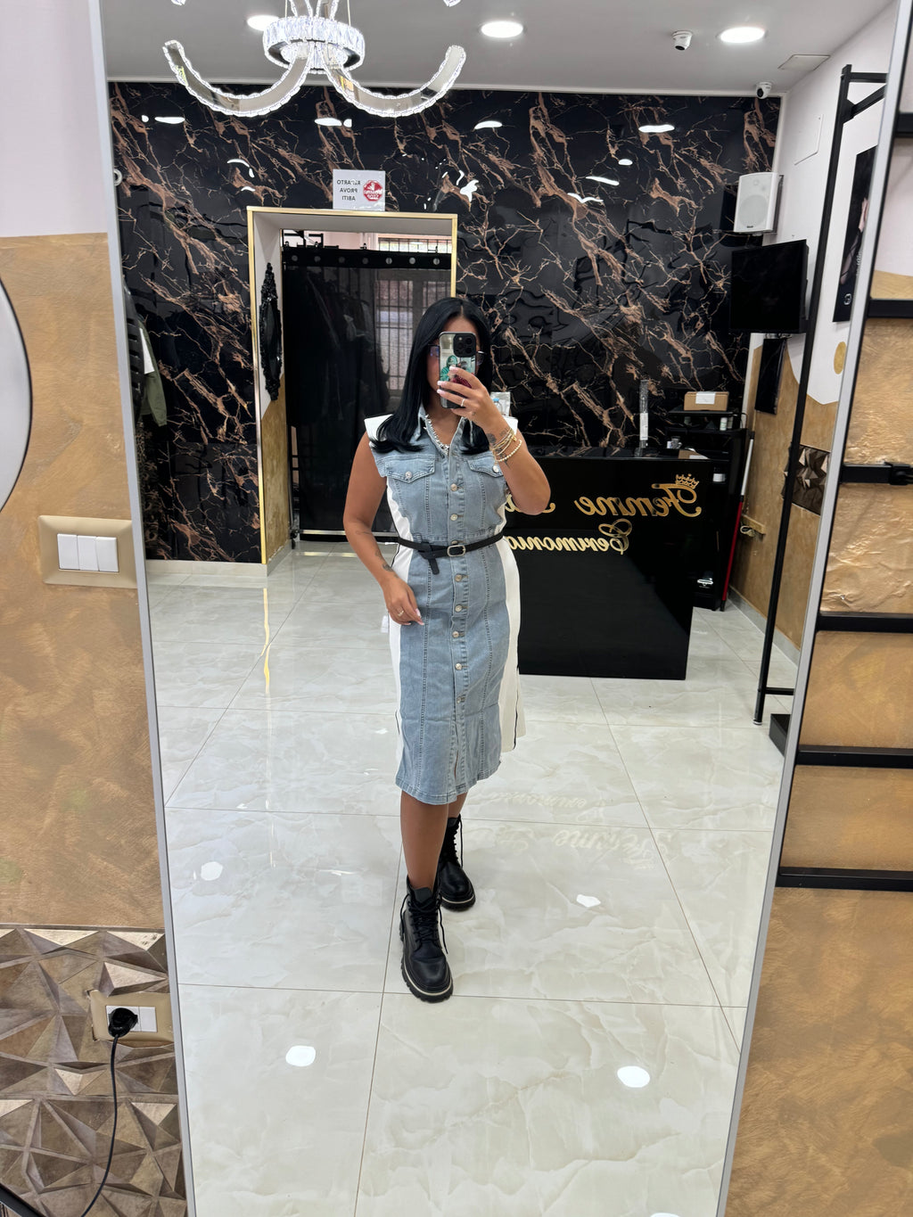 Abito Denim Lungo